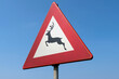 Dutch road sign: wild animals crossing