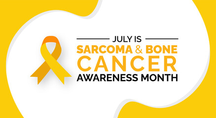 Wall Mural - Sarcoma and Bone Cancer Awareness Month background, banner, poster and card design template celebrated in july.