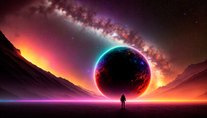 Wall Mural - generative concept art illustration. generative ai.