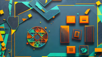 Creative design technology interface abstract for background