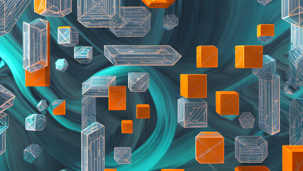 Colorful technology interface creative abstract design for background