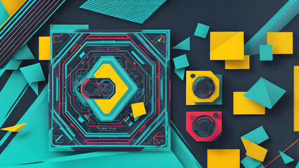 Creative modern design interface abstract background created with generative ai technology