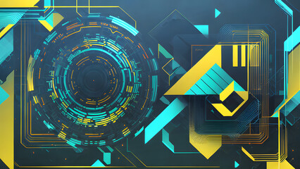 Technology interface creative abstract for background