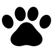 © Bela Art - Paw black and white silhouette on white background