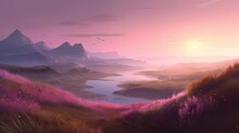 A Tranquil Alien Landscape That Evokes A Sense Of Serenity And Peace Generative Ai