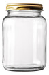 Empty glass jar isolated. Generative AI.
