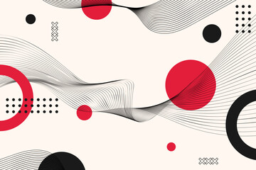 abstract modern japanese style  with wave lines background