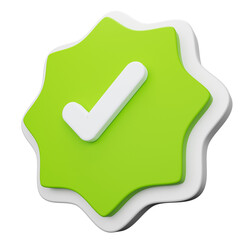 Wall Mural - approve 3d icon on green button