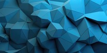Abstract Blue 3D Extruded Voronoi Blocks Background. Generative AI AIG21.