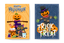 Happy Halloween (trick Or Treat) Poster For Invitation For Designer Create Banner Or Web Page