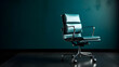 business office black chair in dark background created with Generative AI