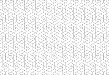 Wall Mural - grey hexagon geometric seamless pattern. vector repeating background.