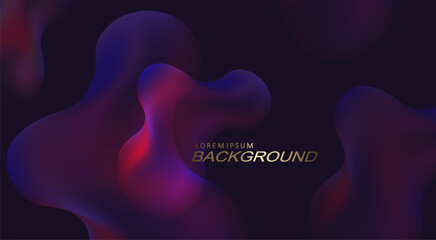 Wall Mural - Dark blue composition , abstract multicolored oval shapes