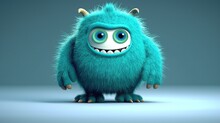 HD Wallpaper: Teal Monster Clip Art, Character, Smile, Paint, Funny, Cute, Human Face, 