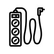 surge protector electrical engineer line icon vector. surge protector electrical engineer sign. isolated contour symbol black illustration