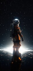 Sticker - astronaut exploring space and universe