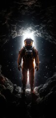 Sticker - astronaut exploring space and universe