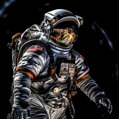 Wall Mural - Astronaut exploring space and universe