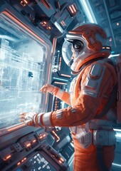 Wall Mural - astronaut exploring space and universe