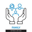 © Genestro - Family editable line icon