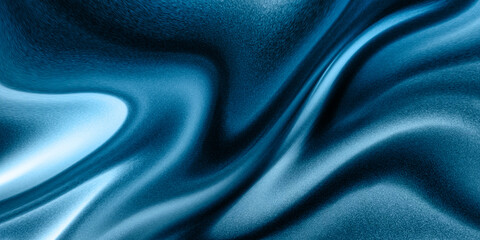Wall Mural - abstract wave fluid flowing surface background by dark blue rough texture.