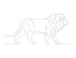 Lion line art. Lion abstract concept icon. Lion linear decorative design. Lion symbol. Lion continuous line drawing vector illustration. Vector illustration