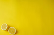 canvas print picture - lemon on yellow background