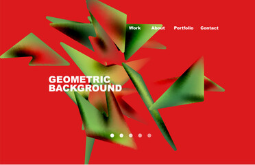 Wall Mural - Broken pieces abstract background. Trendy background for your landing page design, concept of web page design for website and mobile website