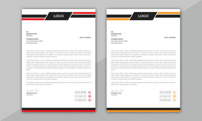 Wall Mural - abstract corporate business style letterhead design vector template. clean and professional corporat