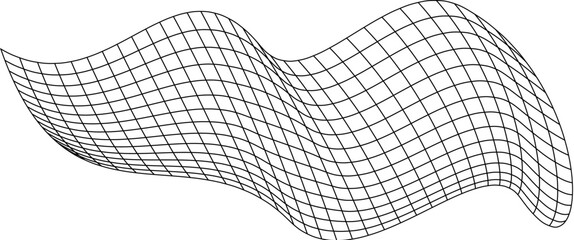 Net flying waving. Texture wave textile. Fabric square cells sea wind. Vector illustration rolling hills. Flag windy stream flow. Network structure surface checkered background sport lines border.