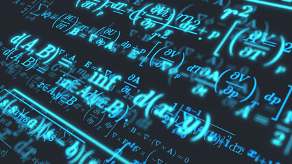 Wall Mural - physics formulas background .education at school.illustration .