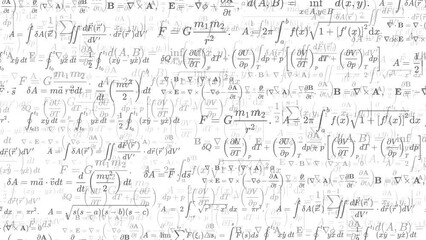 Wall Mural - white background with school formulas.education .
