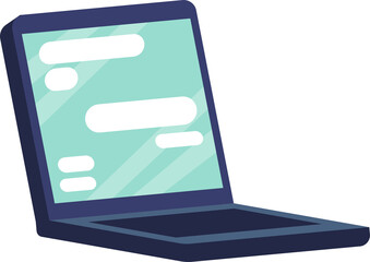 Laptop computer. flat style cartoon illustration.
