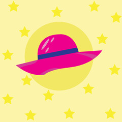 Poster - Sun Hat Style Illustration