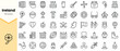 Set of ireland Icons. Simple line art style icons pack. Vector illustration