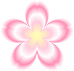 Wall Mural - abstract blur gradient pink cherry blossom ,sakura flower shape in pastel color, y2k style element f