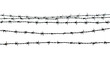 Barbed wire on transparent png