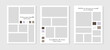 © Ardkyuu - Photo collage template set. Mood board layout. Picture album grid background. Vector illustration