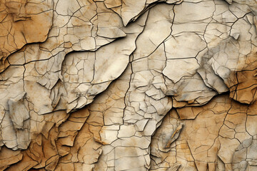 Wall Mural - Illustration, texture, crackling parchment. AI generative