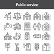 © Анжела Алікіна - Funeral services color line icons set. Isolated vector element.