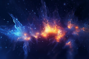 Wall Mural - abstract space sky with stars and nebula background
