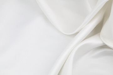 Wall Mural - White silk fabric