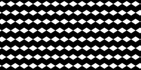 Geometric pattern. black rhombus pattern on a white background. White zigzag lines.