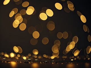 Poster - Gold bokeh awards glamour background. ai generative