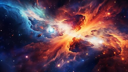Wall Mural - colorful space galaxy cloud nebula. stary night cosmos. universe science astronomy. supernova backgr