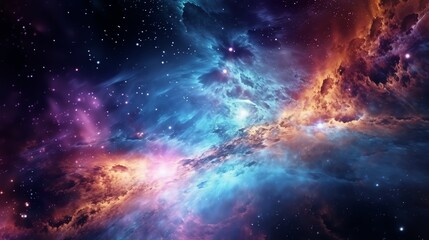 Wall Mural - colorful space galaxy cloud nebula. stary night cosmos. universe science astronomy. supernova backgr