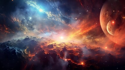 Wall Mural - colorful space galaxy cloud nebula. stary night cosmos. universe science astronomy. supernova backgr