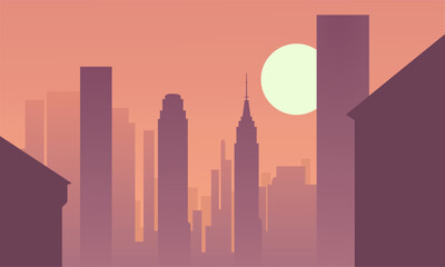 Sticker - Flat city draw