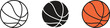 Basketball licon. outline and filled vector illustration. Sport equipment symbol Line art editable icon.