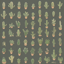 AI-Generated Cactus Illustrations: Whimsical Patterns Inspired By Nature